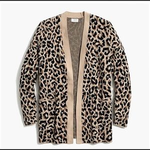 J Crew Animal Print Sweater Cardigan